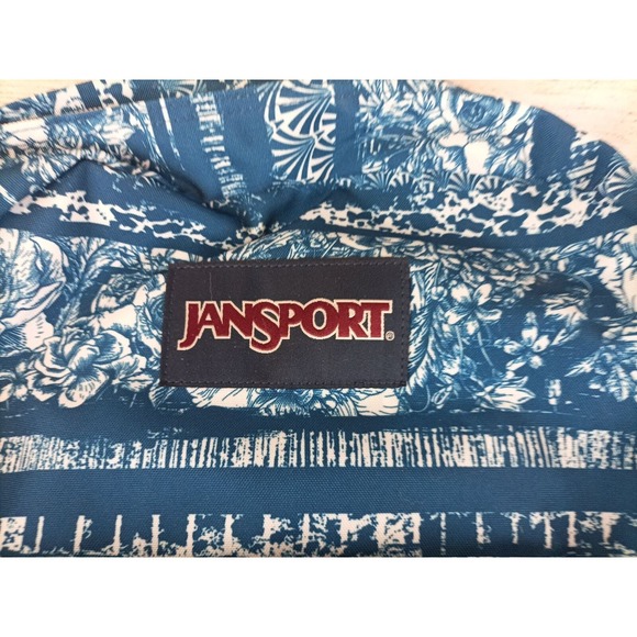 Jansport Superbreak Backpack Blue Midnight Sky Floral Stripe - Picture 2 of 6